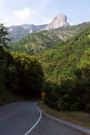 curvy roads below moro rock in the national sequoia park